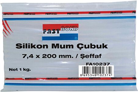 FastBond FA10237 Şeffaf İnce Silikon Mum Çubuk (1kg)