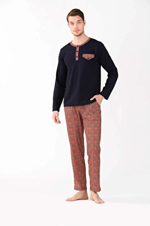 2'li Viskon Erkek Pijama Takımı