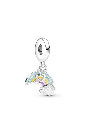  Gökkuşağı Aşkı Sallantılı 925 Ayar Gümüş Charm