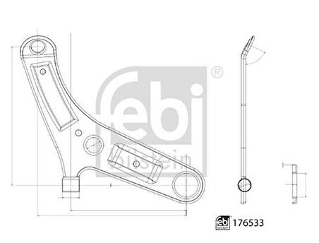 Febi 176533 Alt Salıncak Sol Komple Nissan Qashqai J11 Kasa 2014- Renault Kadjar 2014- 545014EA0B