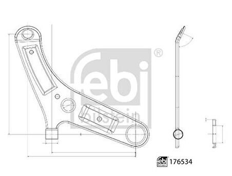 Febi 176534 Alt Salıncak Sağ Komple Nissan Qashqai J11 Kasa 2014- Renault Kadjar 2014- 545004EA0B