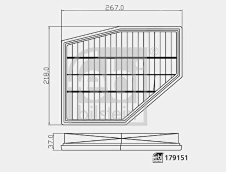 Febi 179151 Hava Filtresi Sol (Zyl 5-8) BMW G30 G11 G12 G15 G15 13718699810