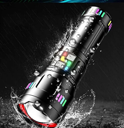 Pro F-3002 Alüminyum Tg Led Gece Şeritli Type-c Şarjlı El Feneri