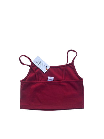 Fibula Moda Bordo Kadın Crop