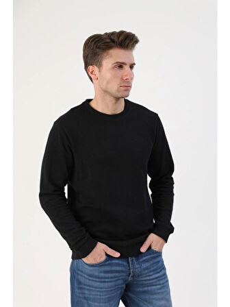 Fibula Moda Erkek Siyah Sweatshirt