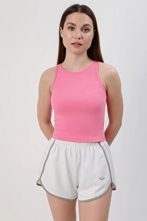 Fibula Moda Beyaz Kadın Şort