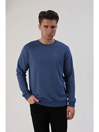 Fibula Moda Erkek İndigo Sweatshirt