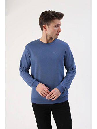 Fibula Moda Erkek İndigo Sweatshirt