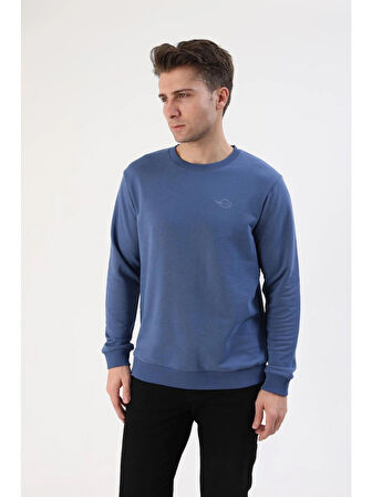 Fibula Moda Erkek İndigo Sweatshirt