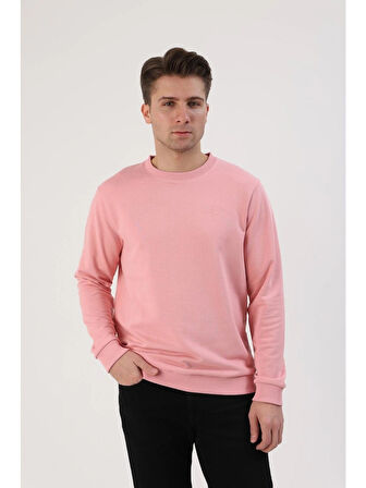 Fibula Moda Erkek Pembe Sweatshirt