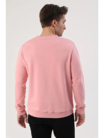 Fibula Moda Erkek Pembe Sweatshirt