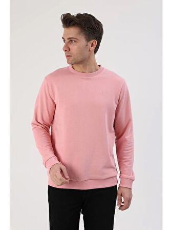 Fibula Moda Erkek Pembe Sweatshirt