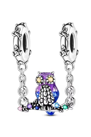 Sallanan Baykuş Zincir Sallantılı Charm