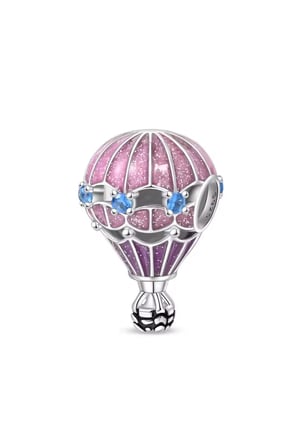 Taşlı Pembe Sıcak Hava Balonu Charm