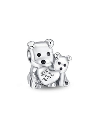  Birleşik Ayıcık 925 Ayar Gümüş Charm