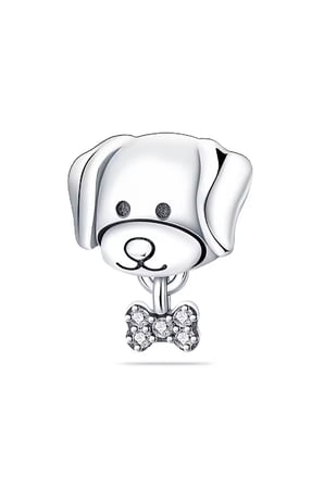  Köpek 925 Ayar Gümüş Charm