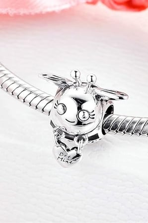 Antenli Arı 925 Ayar Gümüş Charm