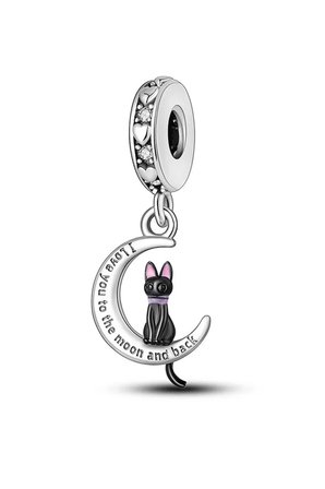 Ay ve Siyah Kedi Sallantılı Charm