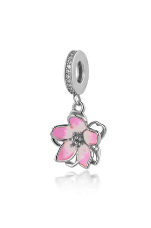  Açmış Çiçek Sallantılı 925 Ayar Gümüş Charm