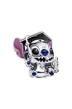  Mezuniyet Stitch Gümüş 925 Ayar Gümüş Charm