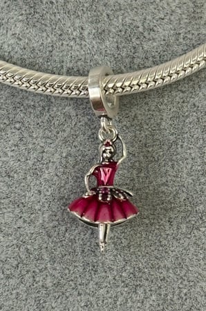  Sallantılı Balerin 925 Ayar Gümüş Charm