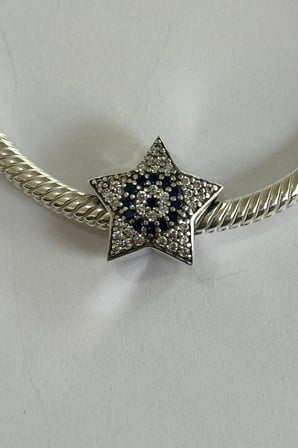  Taşlı Yıldız 925 Ayar Gümüş Charm