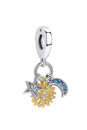 Gökyüzü Üçlü Sallantılı 925 Ayar Gümüş Charm