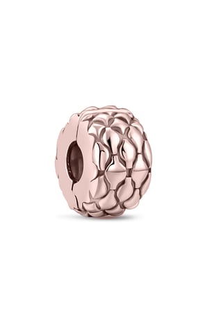 Rose Desenli Ufak Klips 925 Ayar Gümüş Charm