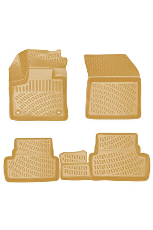 DS 7 Crossback 2020 Araca Özel Tasarım 3D Havuzlu Bej Paspas