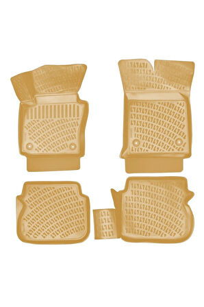 Volkswagen Caddy 2014 Araca Özel Tasarım 3D Havuzlu Bej Paspas