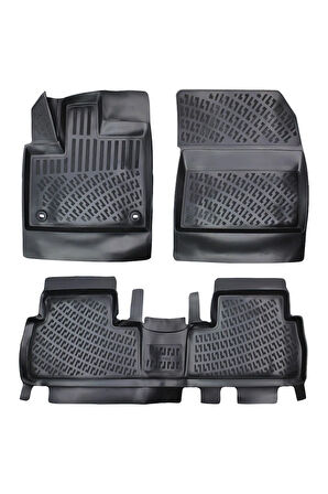 Citroen Berlingo Feel Paket 2021 Araca Özel Tasarım 3D Havuzlu Paspas