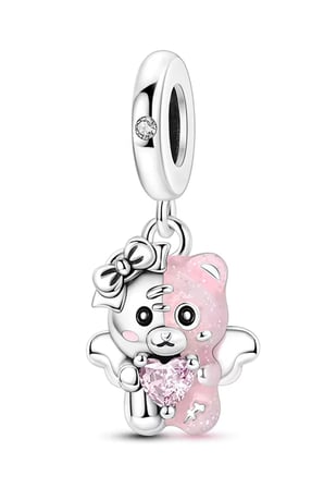 Pembe Tatlı Ayıcık  Sallantılı Charm