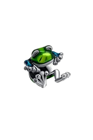 Kurbağa 925 Ayar Gümüş Charm