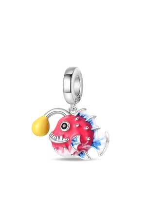Fener Balığı Sallantılı 925 Ayar Gümüş Charm
