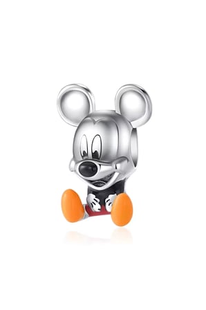  Turuncu Ayakkabılı Mickey 925 Ayar Gümüş Charm