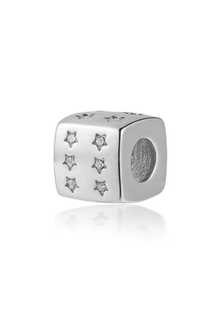  Yıldız Zar 925 Ayar Gümüş Charm