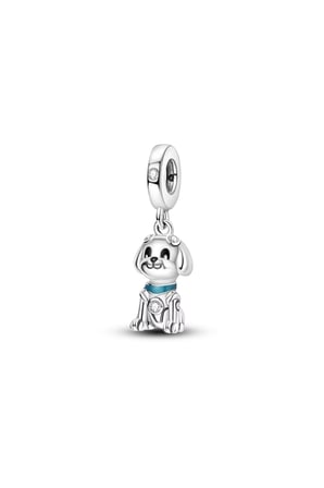 Robot Dost Köpek Sallantılı 925 Ayar Gümüş Charm