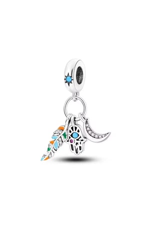  Bohem Tılsım Sallantılı 925 Ayar Gümüş Charm