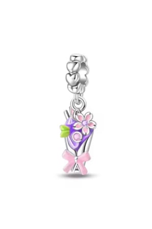  Mini Buket Sallantılı 925 Ayar Gümüş Charm