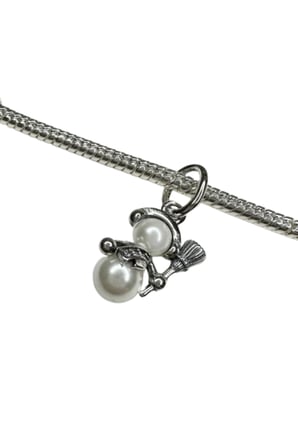 Işıltılı Kardan Adam Sallantılı 925 Ayar Gümüş Charm