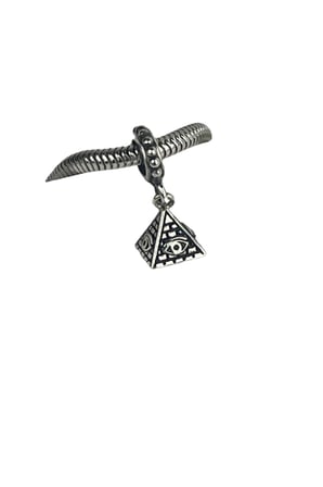 Yerli Üretim Minik Piramit Sallantılı 925 Ayar Gümüş Charm