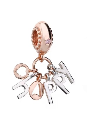 Happy Yazılı Sallantılı 925 Ayar  Gümüş Charm