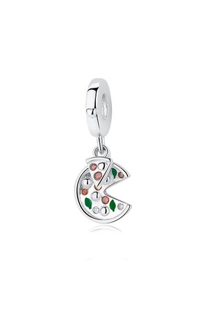 Pizza ve Dilimi Sallantılı 925 Ayar Gümüş Charm