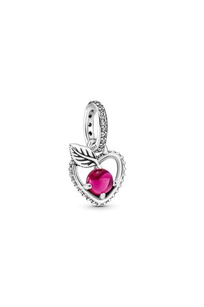  Kalpli Kırmızı Elma Sallantılı 925 Ayar Gümüş Charm