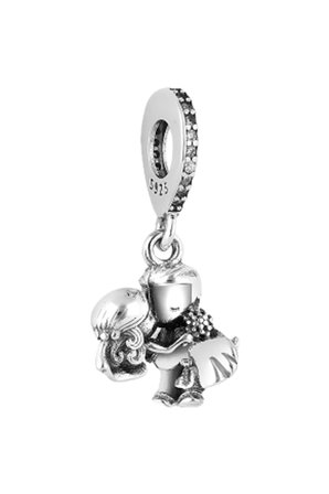  Erkek ve Kız Sevgili 925 Ayar Gümüş Charm