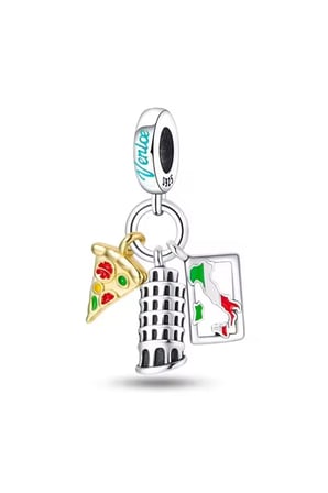 Pizza , Pisa Kulesi ve İtalya Tema Sallantılı Charm