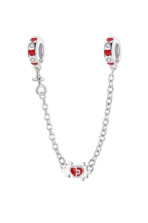 Yap-Boz Kalp Zincir Sallantılı Charm