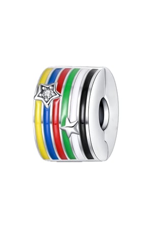 Renkli Şeritli Klips Charm