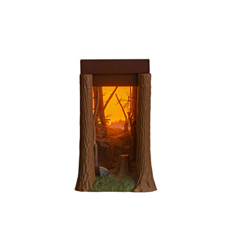 Aydınlatmalı Diorama Kitaplık Dekoru