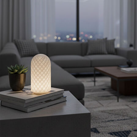 Lunaris Dokulu Modern Masa Lambası
